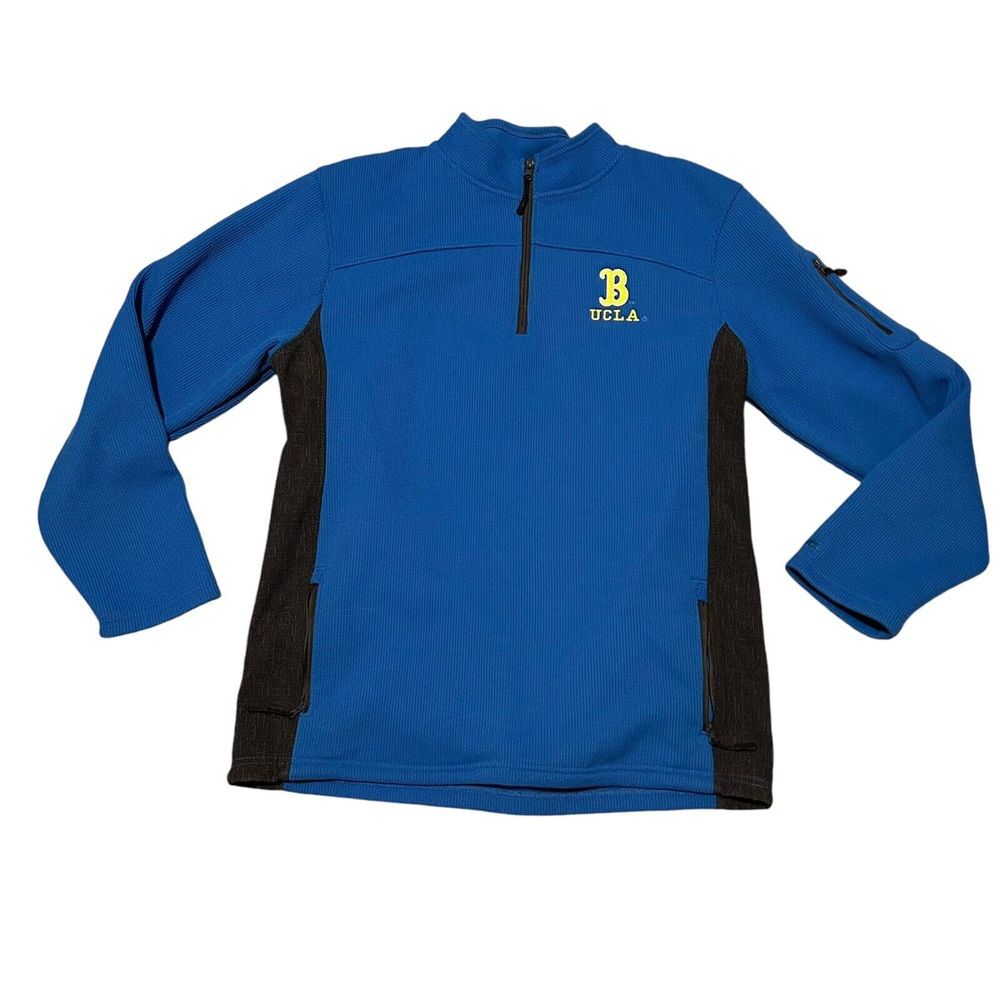UCLA Bruins‎ Fleece Lined 1/4 Zip Jacket Men's XL Blue Embroidered Collegiate